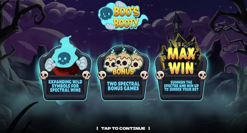 Boo's Booty - table of bonus features and Feature Buy