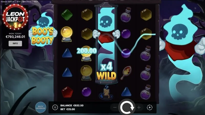 Boo's Booty - ghost-Wild with a numerical multiplier on the reels